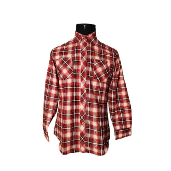 RAYMOND CHEMISE MEN'S PLAID CASUAL DRESS LONG SLEEVE FLANNEL SHIRT - SIZE M - Picture 3 of 6